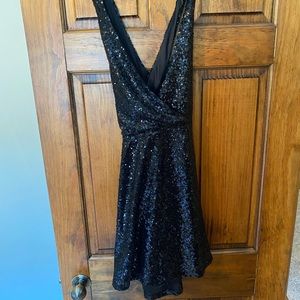 Black sequined dress
